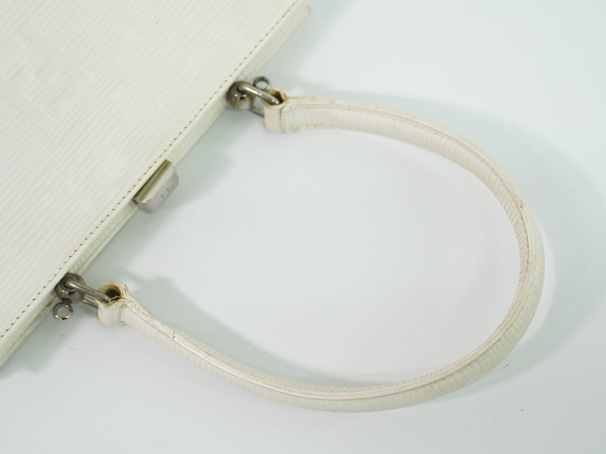 Fendi Vintage Handbag Leather White Leather Handbag (Pre-Owned)
