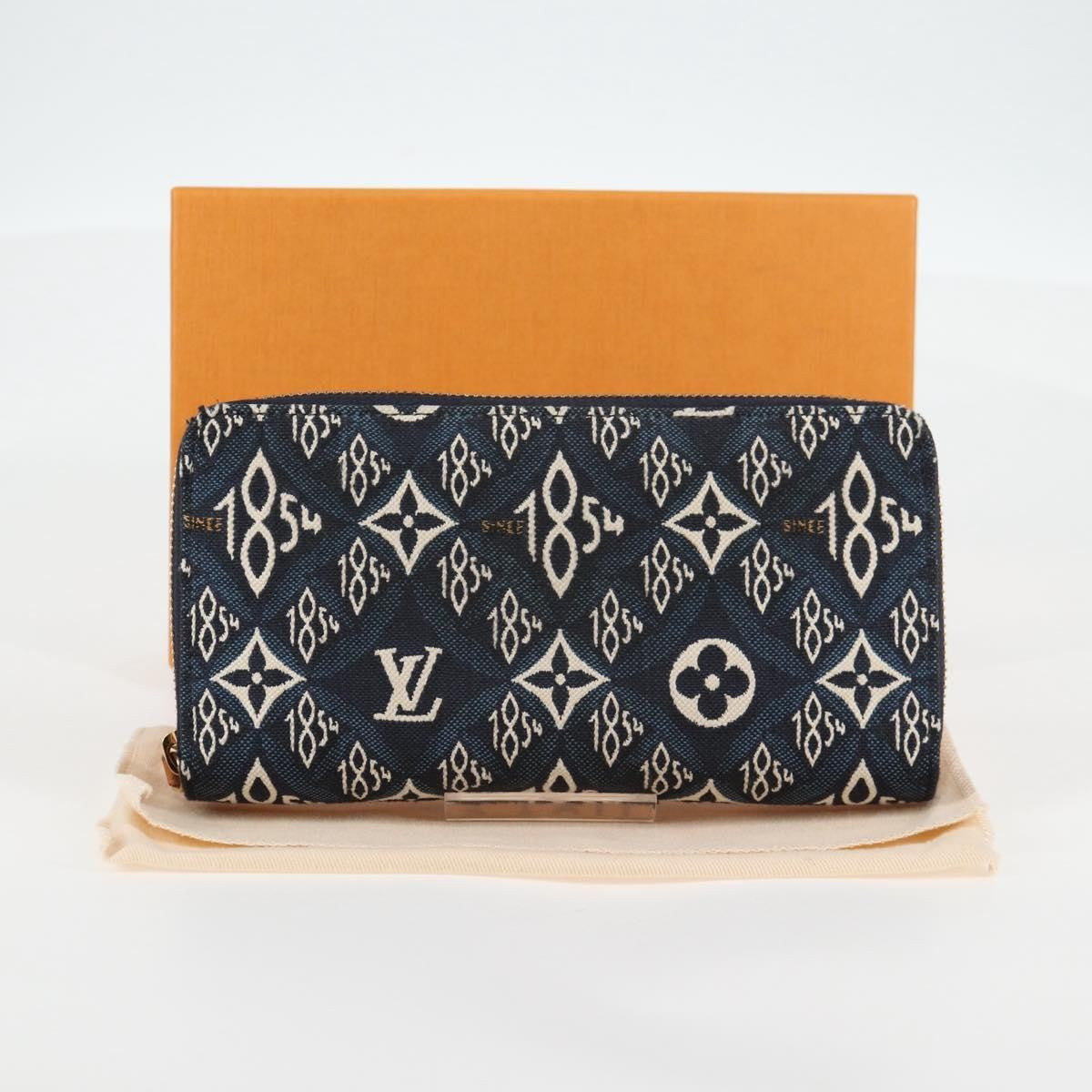 Louis Vuitton Zippy Limited Edition Since 1854 Monogram Jacquard Blue Canvas Wallets Accessory (Pre-Owned)