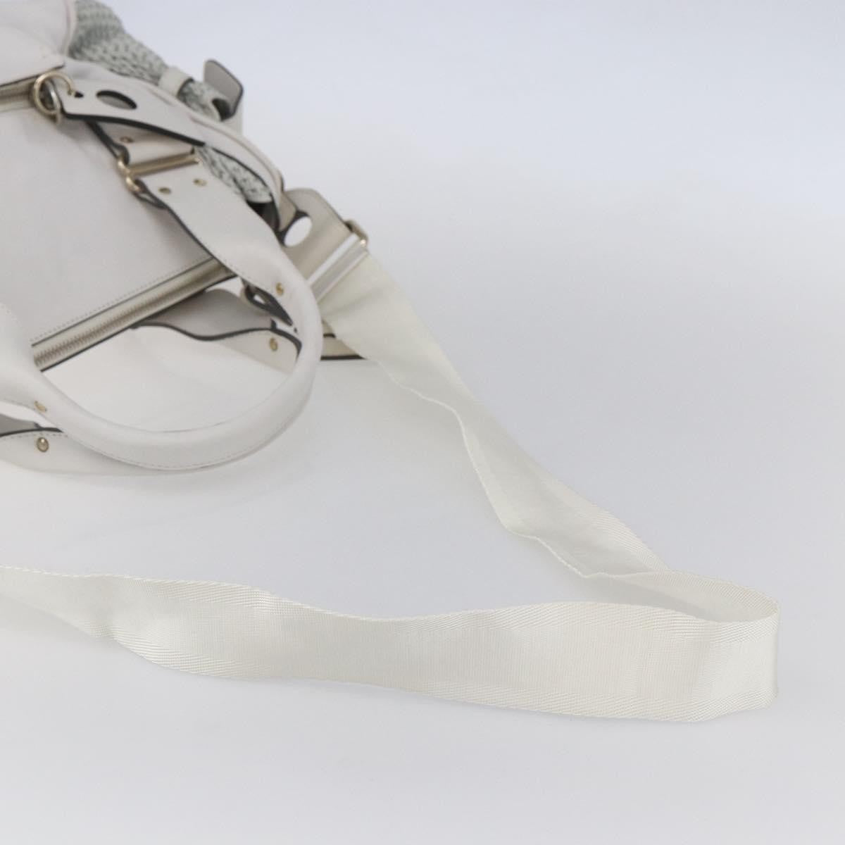 Chloe Vintage Leather White Leather Shoulder Bag Bag (Pre-Owned)