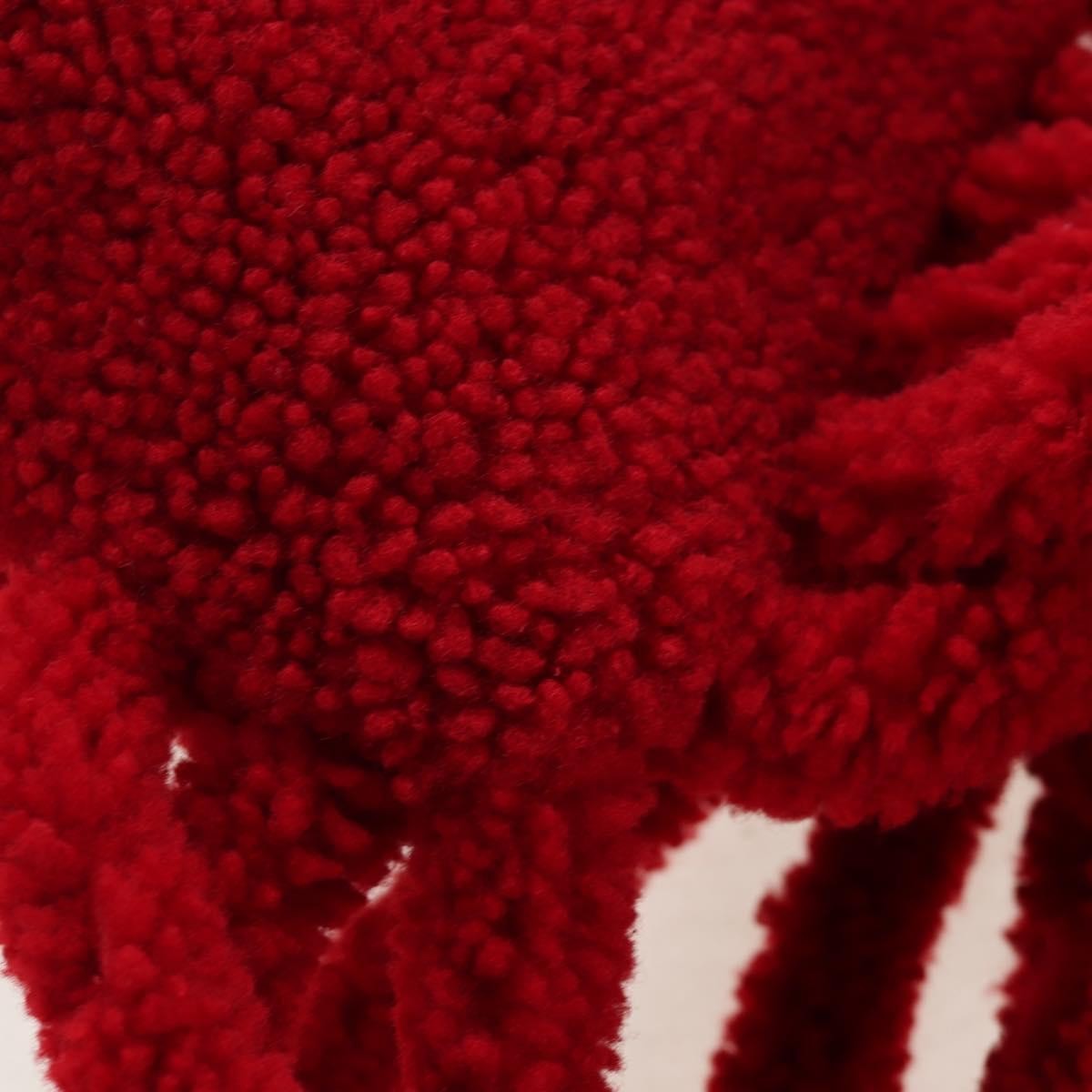 Bottega Veneta The Fringe Leather Red Wool Clutche & Pouche Bag (Pre-Owned)
