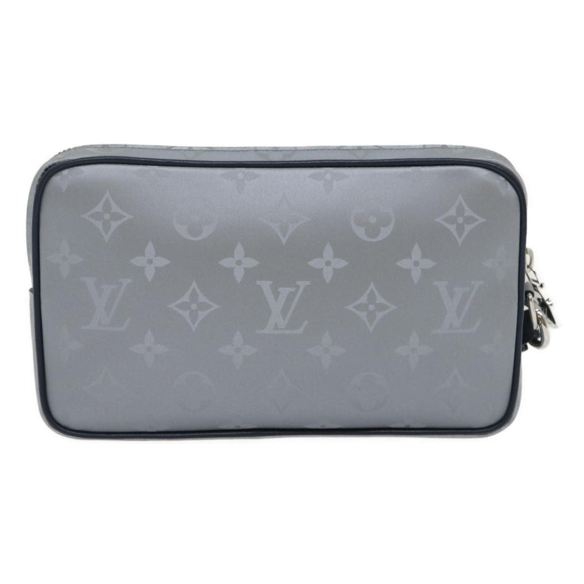 Louis Vuitton Alpha Clutch Limited Edition Monogram Satellite Canvas Silver Nylon Clutche & Pouche Bag (Pre-Owned)