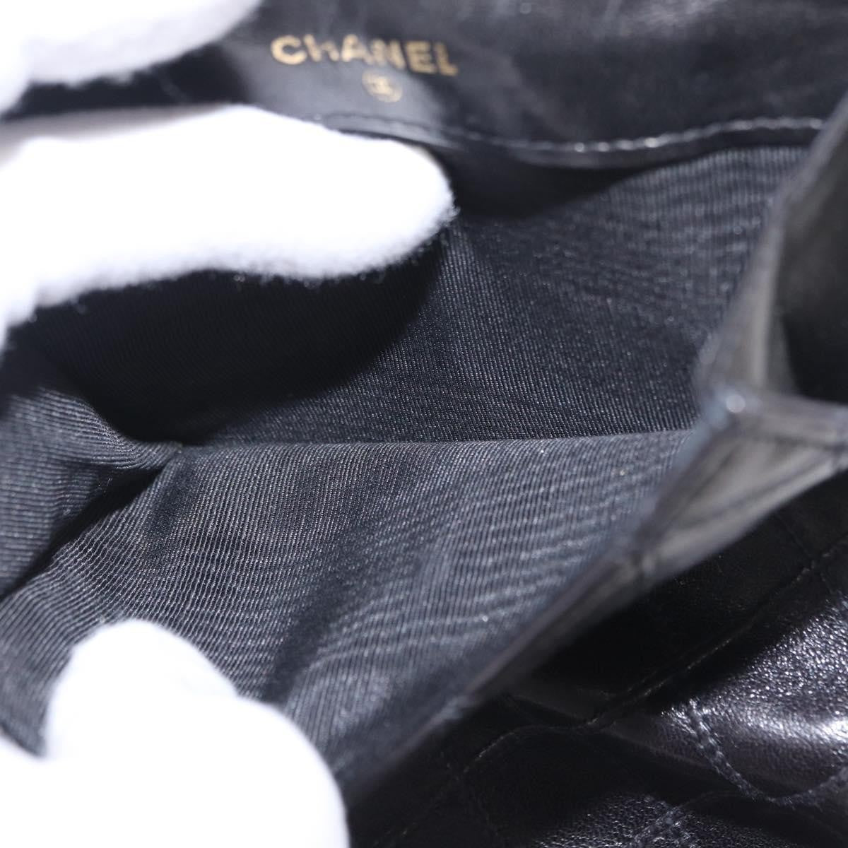 Chanel Cc Compact Quilted Caviar Black Leather Wallets Accessory (Pre-Owned)