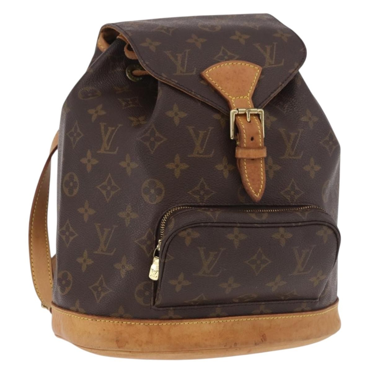 Louis Vuitton Vintage Montsouris Monogram Canvas Brown Canvas Backpack Bag (Pre-Owned)