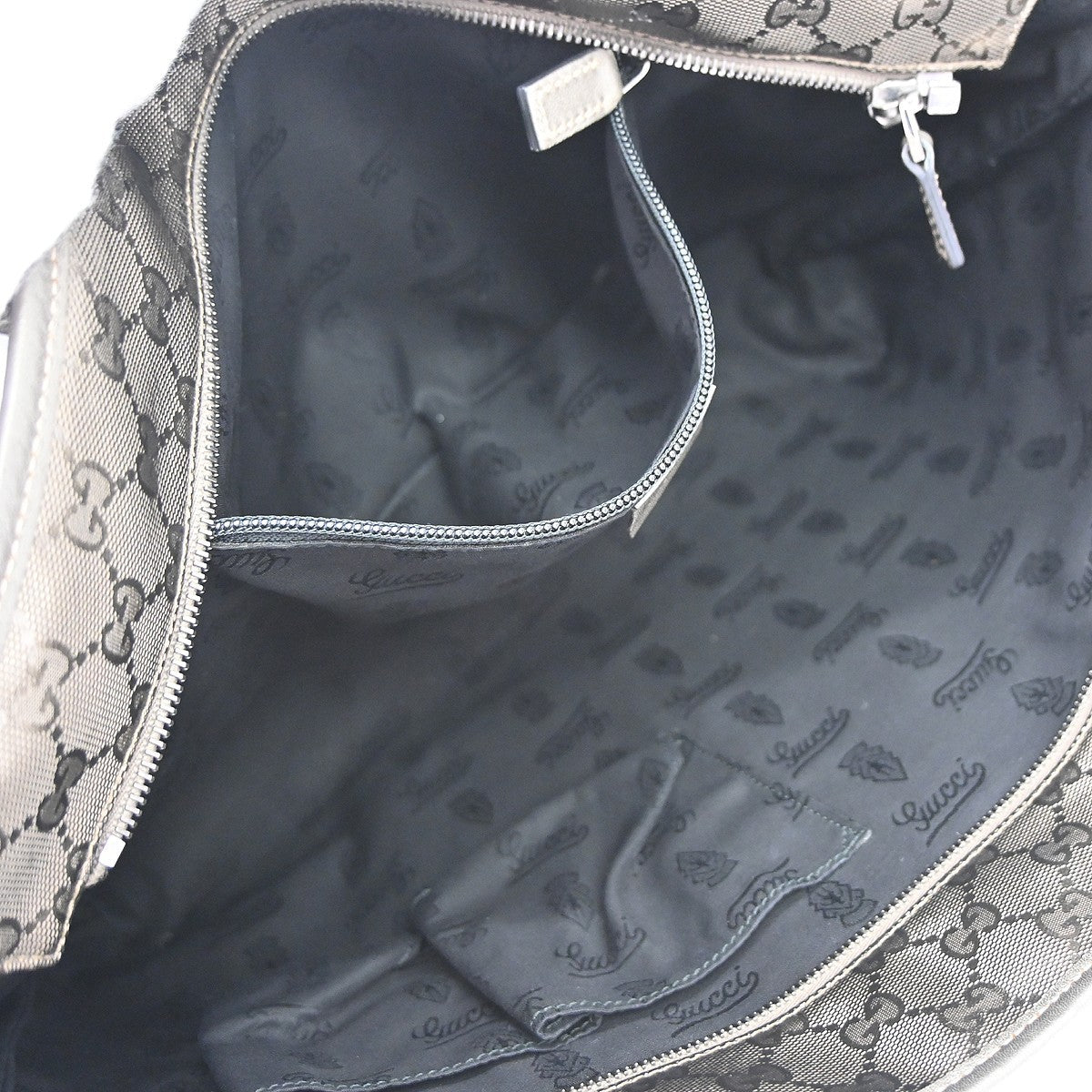 Gucci Plus Tote Gg Imprime Gold Canvas Tote Bag Bag (Pre-Owned)