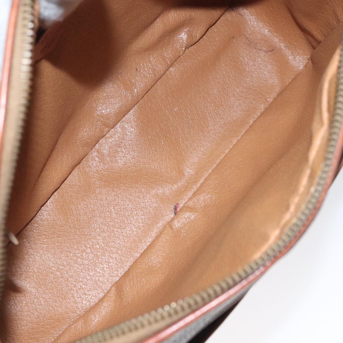 Celine Vintage Macadam Canvas And Leather Brown Canvas Shoulder Bag Bag (Pre-Owned)