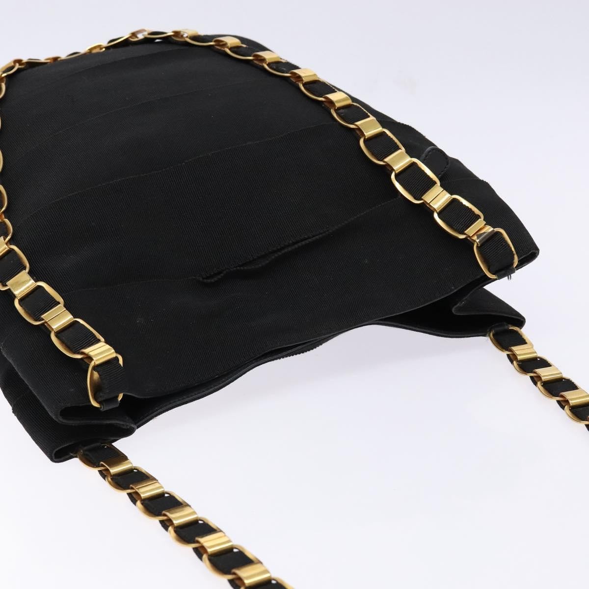 Salvatore Ferragamo Vala Canvas Black Canvas Shoulder Bag Bag (Pre-Owned)