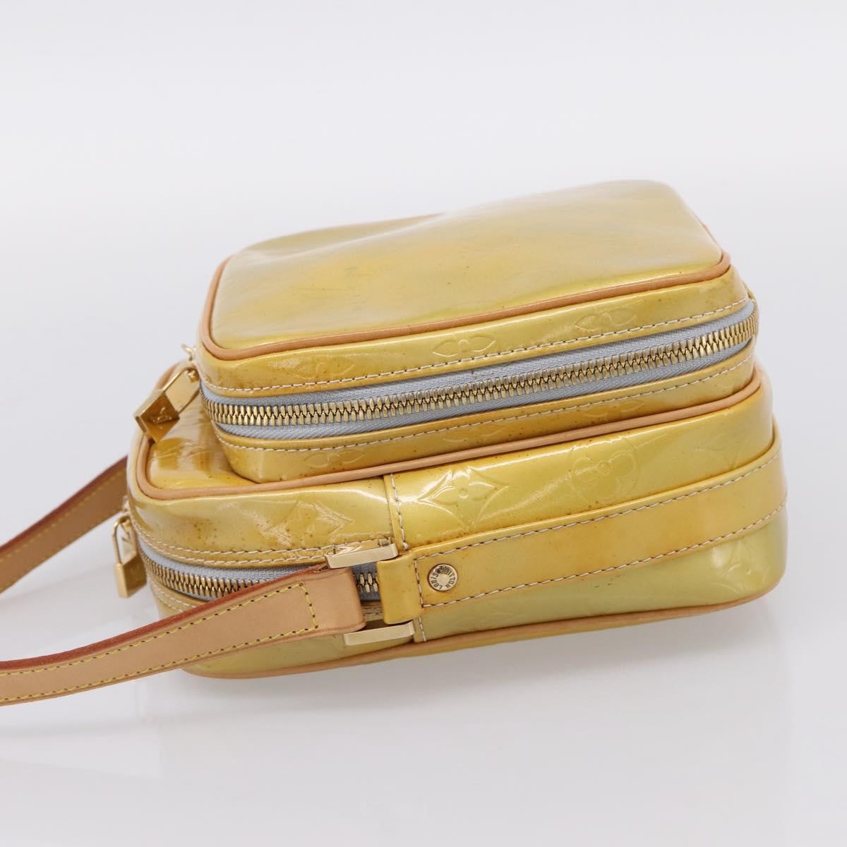 Louis Vuitton Wooster Monogram Vernis Yellow Patent_Leather Handbag (Pre-Owned)