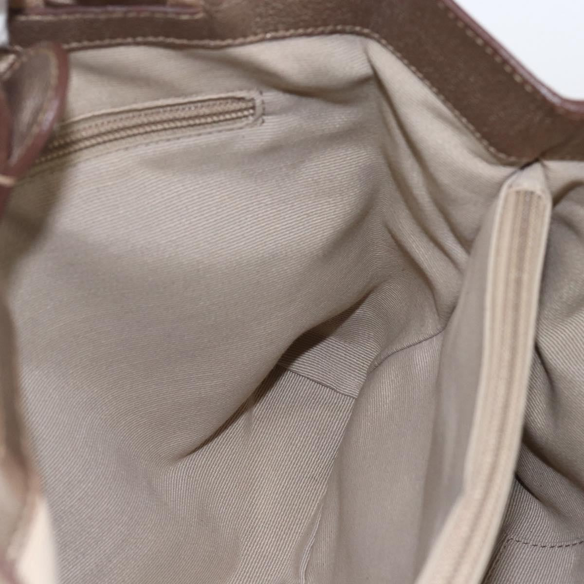 Salvatore Ferragamo Vala Leather Gold Leather Handbag (Pre-Owned)