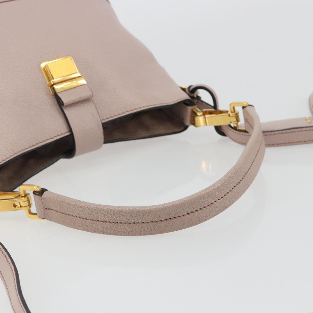 Miu Miu Madras Convertible Hobo Leather Pink Leather Shoulder Bag Bag (Pre-Owned)