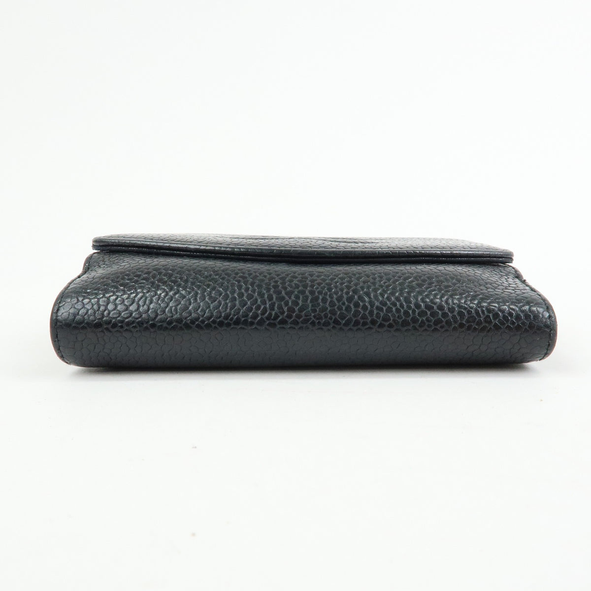 Chanel Vintage Timeless Bifold Caviar Black Leather Wallets Accessory (Pre-Owned)