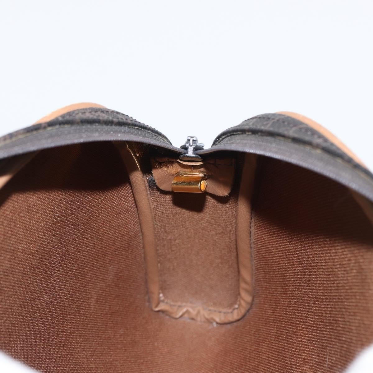 Christian Dior Vintage Honeycomb Canvas And Leather Black Canvas Shoulder Bag Bag (Pre-Owned)