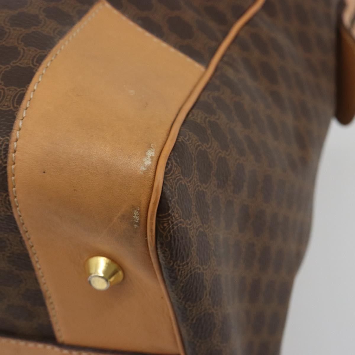 Celine Boston Macadam Canvas Brown Pvc Travel Bag Bag (Pre-Owned)