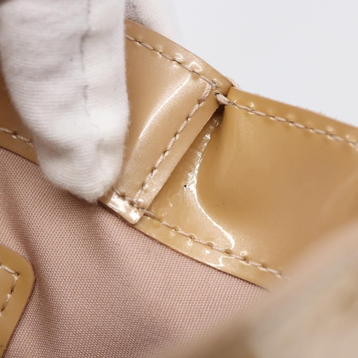Louis Vuitton Wilshire Monogram Vernis Beige Patent_Leather Handbag (Pre-Owned)