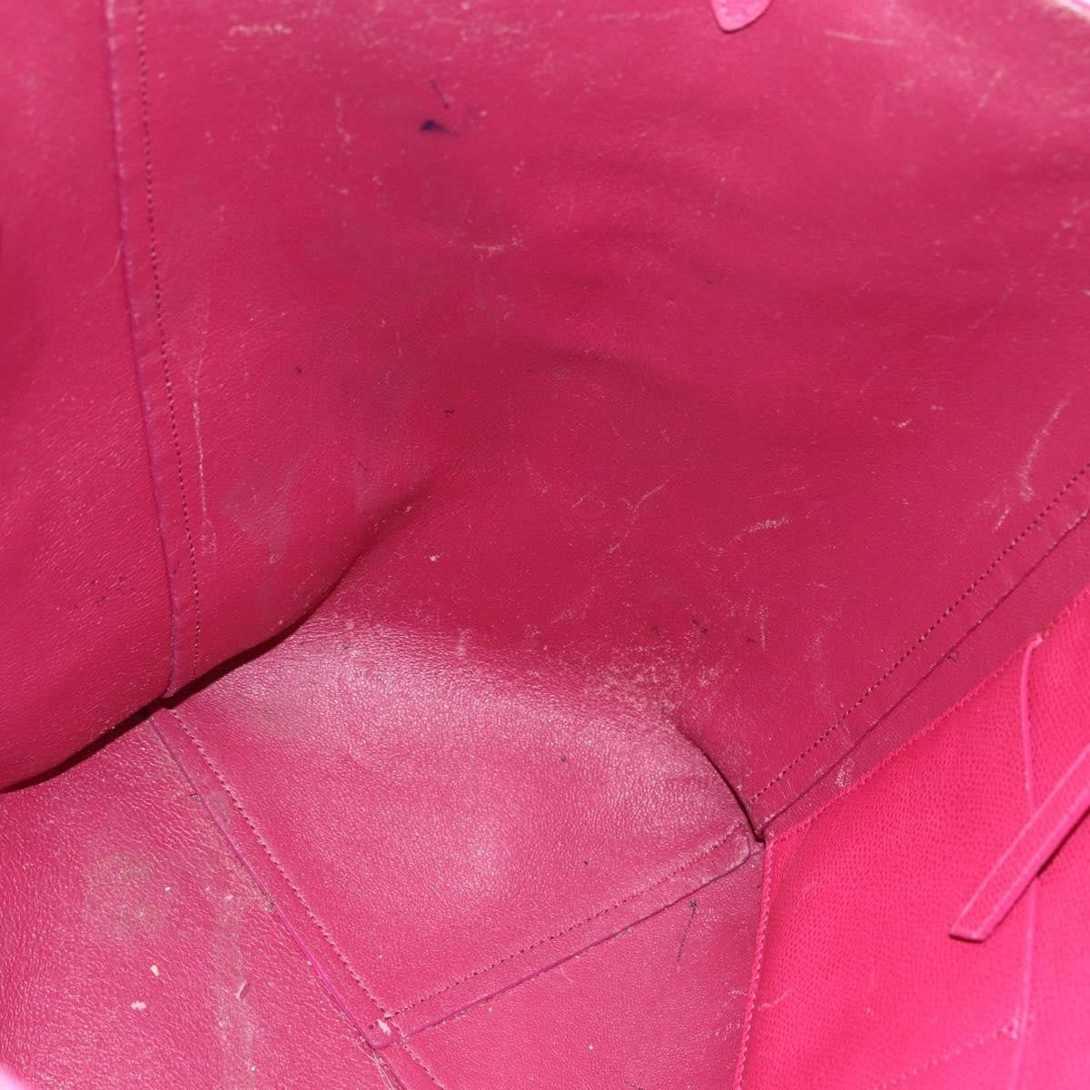 Celine Phantom Cabas Leather With Shearling Pink Leather Tote Bag Bag (Pre-Owned)