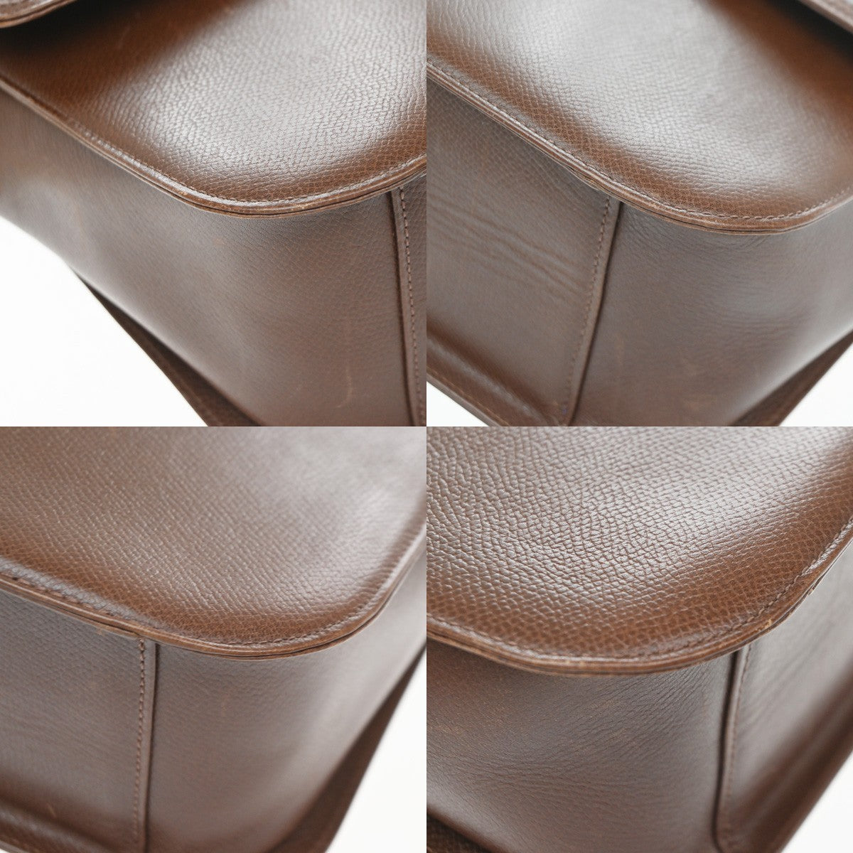 Valentino Garavani Vltn Flap Clutch Leather Brown Leather Shoulder Bag Bag (Pre-Owned)