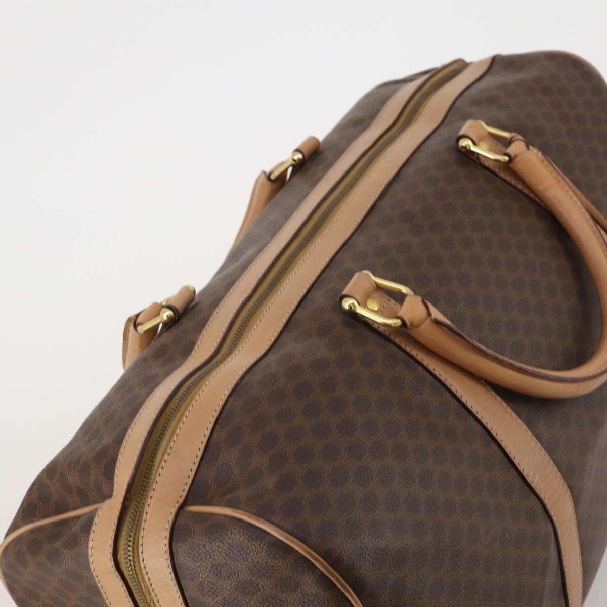 Celine Vintage Canvas Brown Canvas Travel Bag Bag (Pre-Owned)