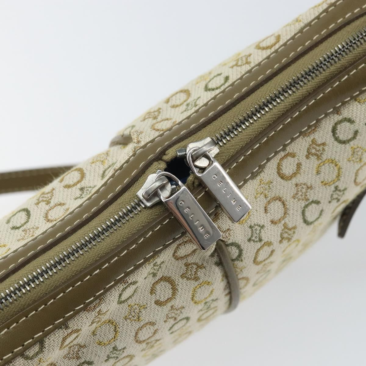 Celine C Macadam Shoulder Canvas Khaki Canvas Shoulder Bag Bag (Pre-Owned)