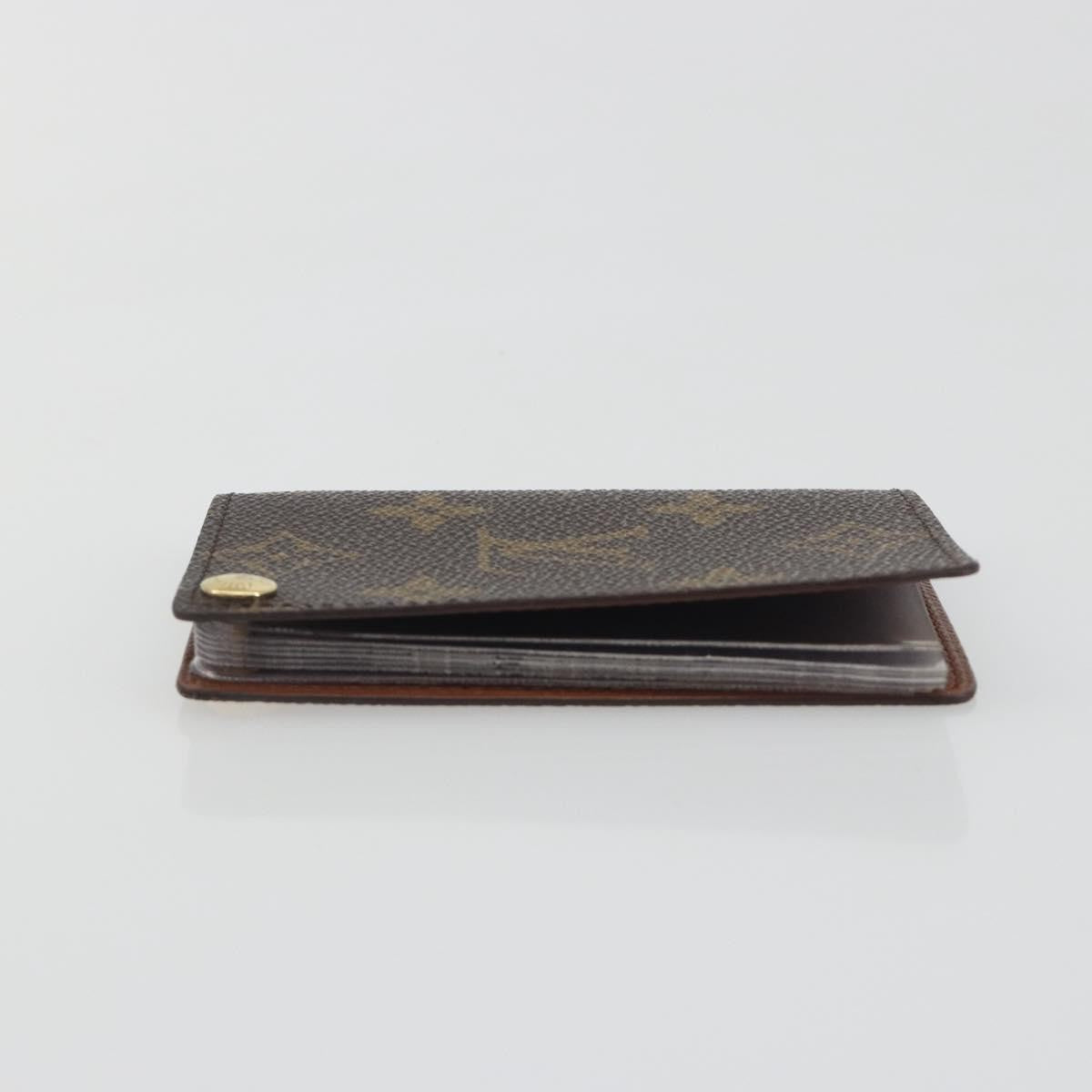 Louis Vuitton Porte Cartes Pression Card Case Monogram Canvas Brown Canvas Card Holders Accessory (Pre-Owned)