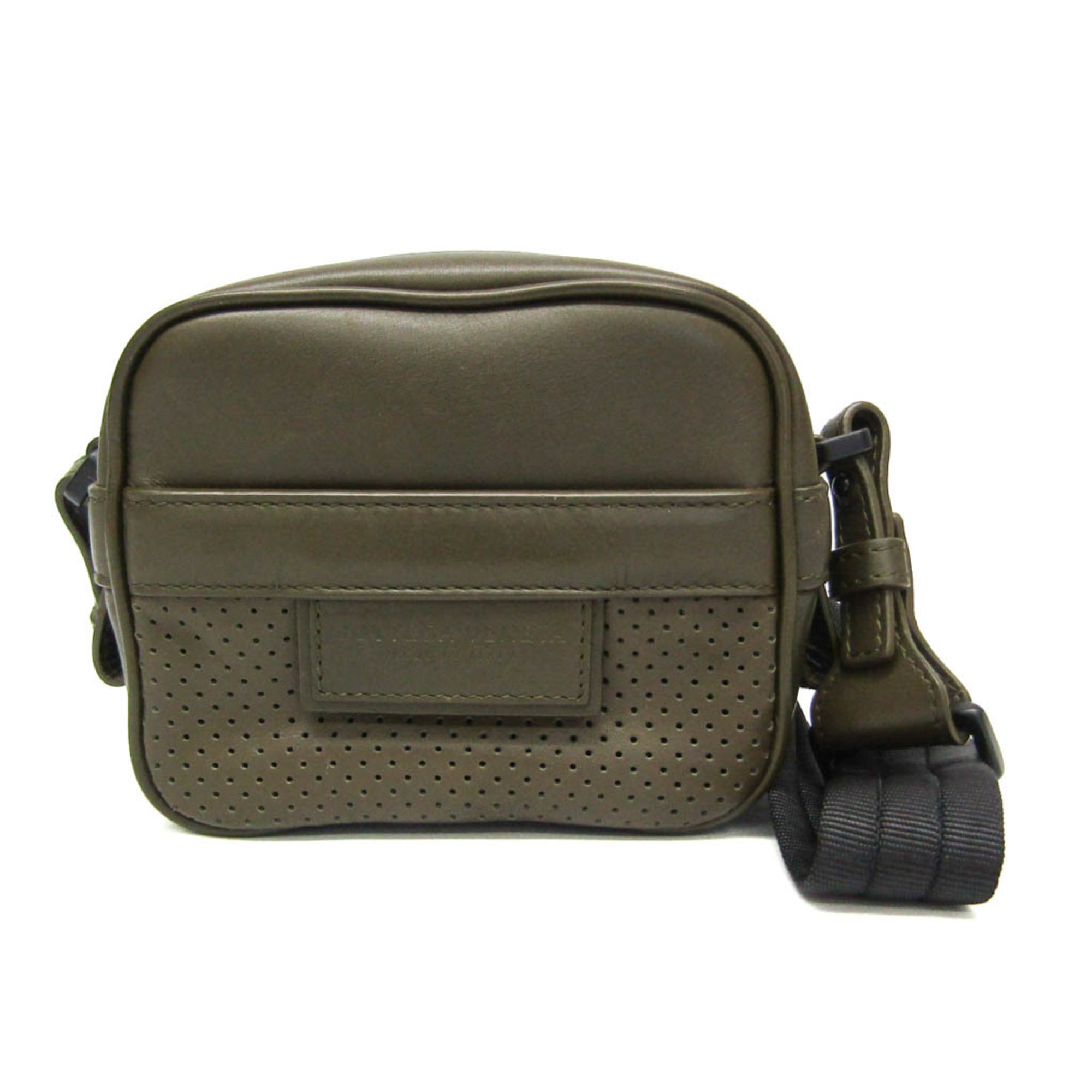 Bottega Veneta Crossbody Perforated Leggero Leather Khaki Leather Shoulder Bag Bag (Pre-Owned)