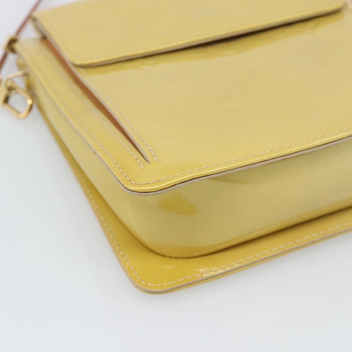 Louis Vuitton Mott Monogram Vernis Beige Patent_Leather Clutche & Pouche Bag (Pre-Owned)