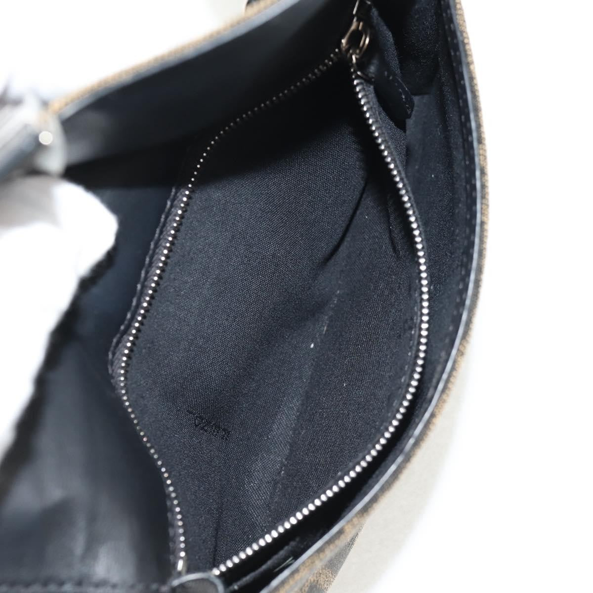 Fendi Baguette Convertible Belt Zucca Canvas Black Canvas Bag (Pre-Owned)