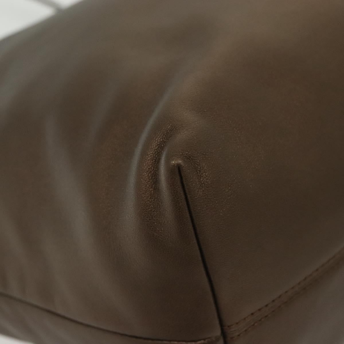 Loewe Anagram Leather Brown Leather Handbag (Pre-Owned)