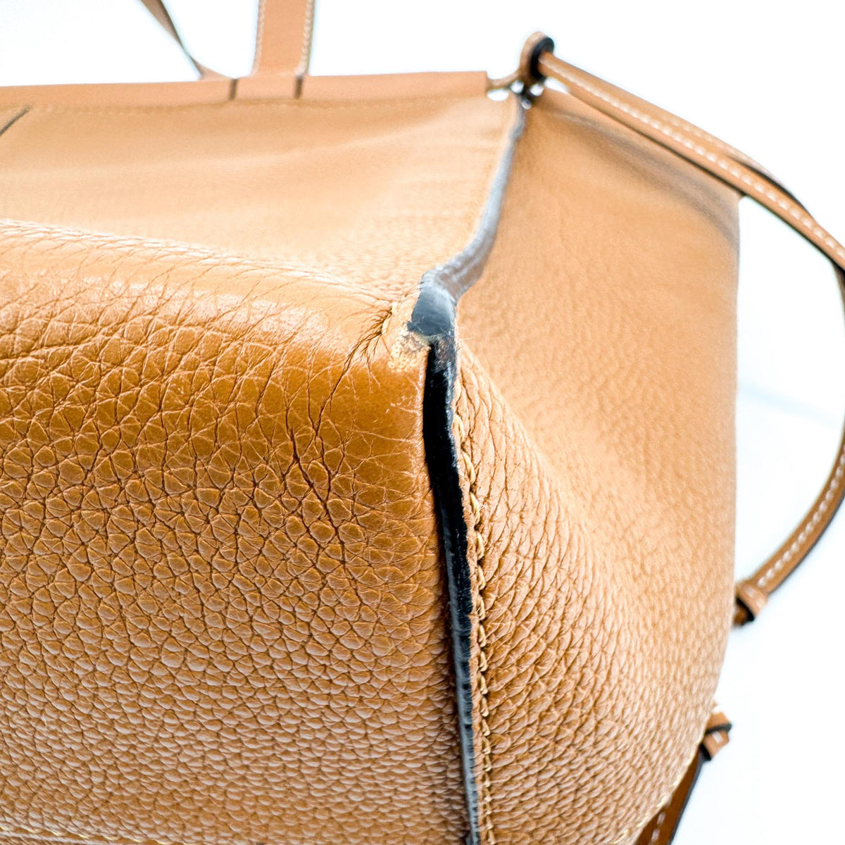 Loewe Cushion Leather Brown Leather Tote Bag Bag (Pre-Owned)