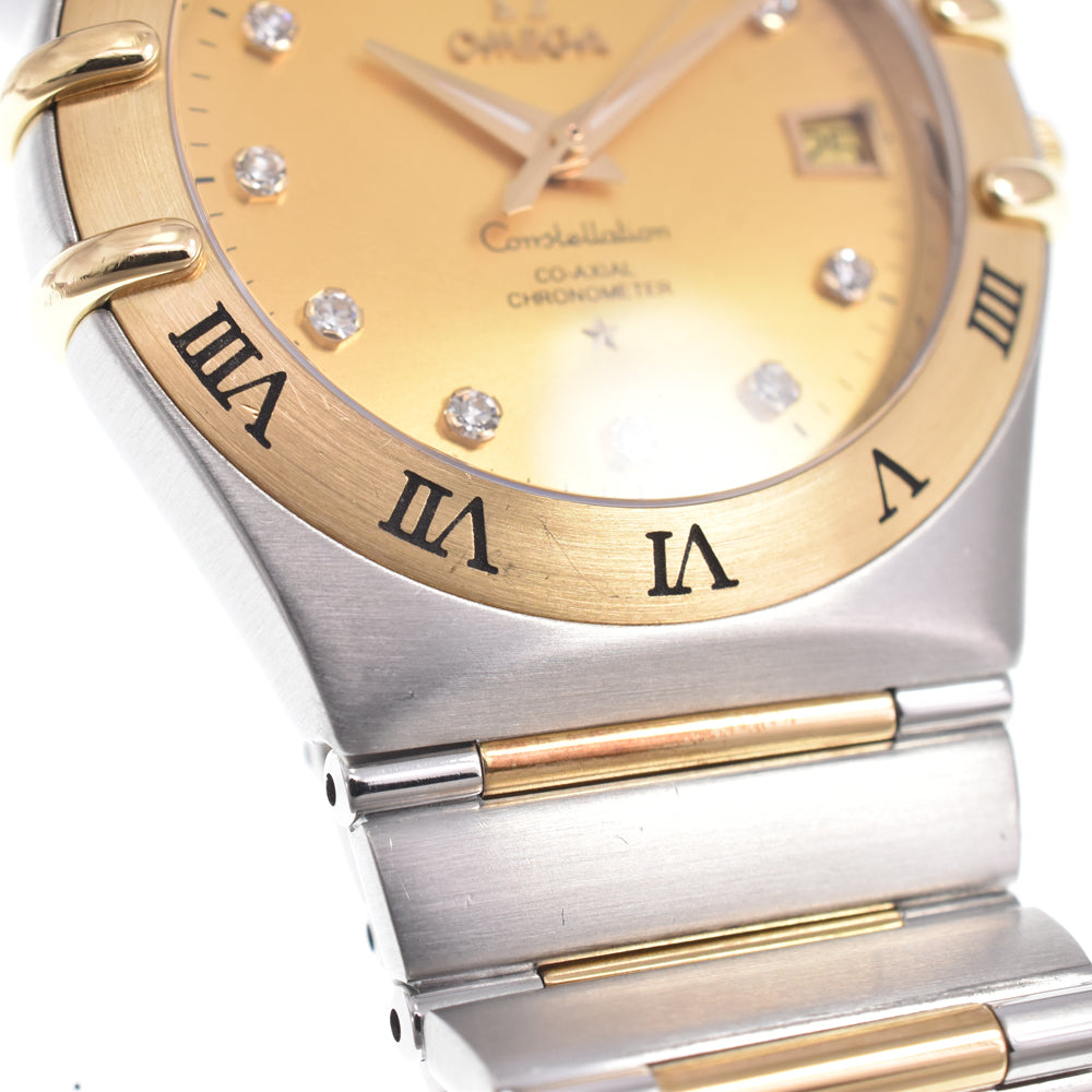 Omega Constellation Co-Axial Chronometer Automatic Stainless Steel And Yellow Gold With Diamond Markers And Mother Of Pearl Watch (Pre-Owned)