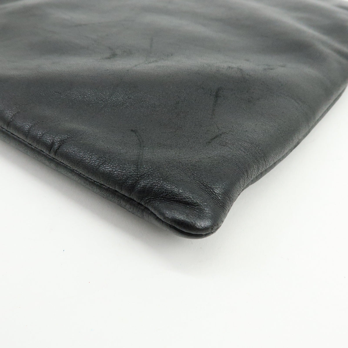 Loewe Shoulder Bag Leather Black Leather Shoulder Bag Bag (Pre-Owned)