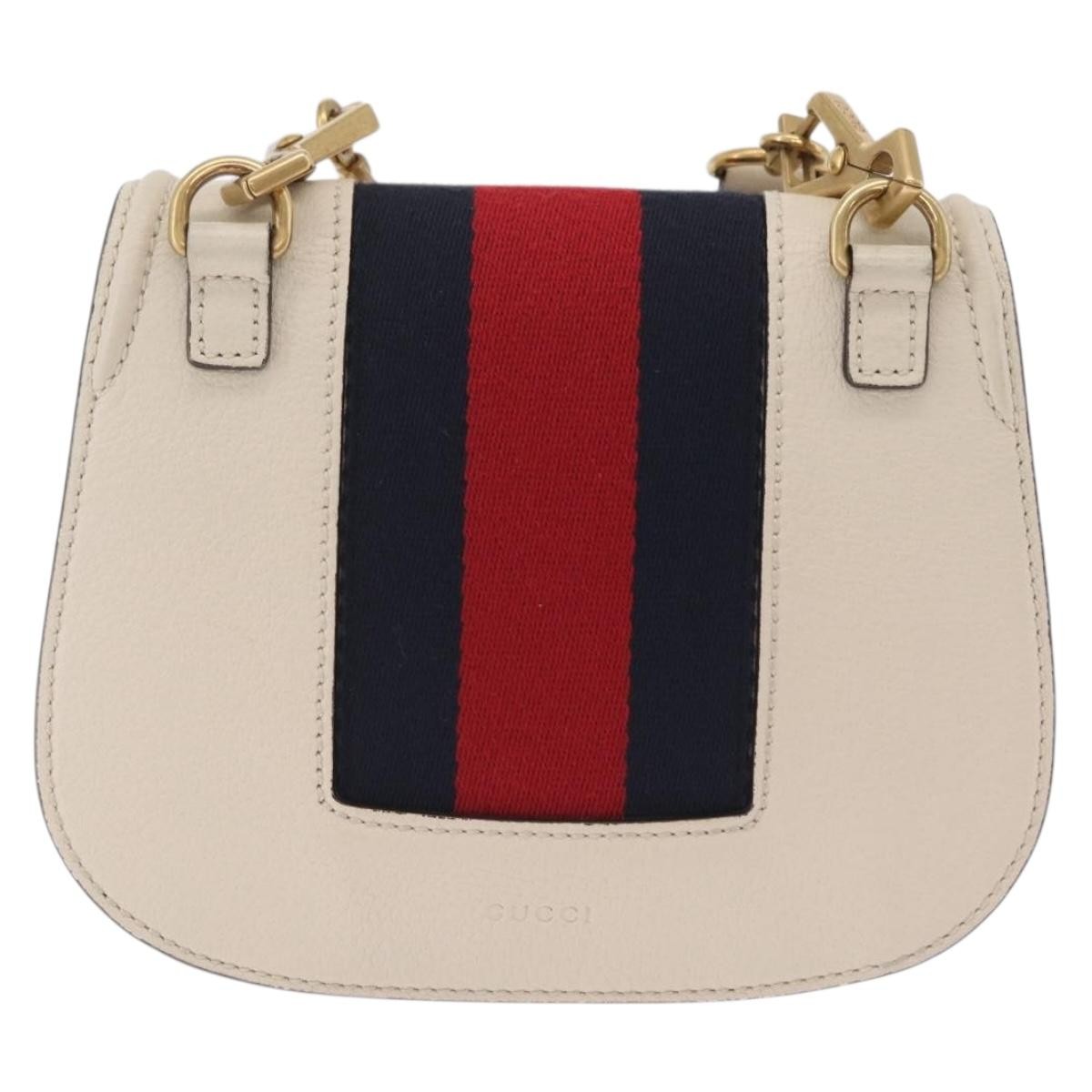 Gucci Totem Leather Beige Leather Shoulder Bag Bag (Pre-Owned)
