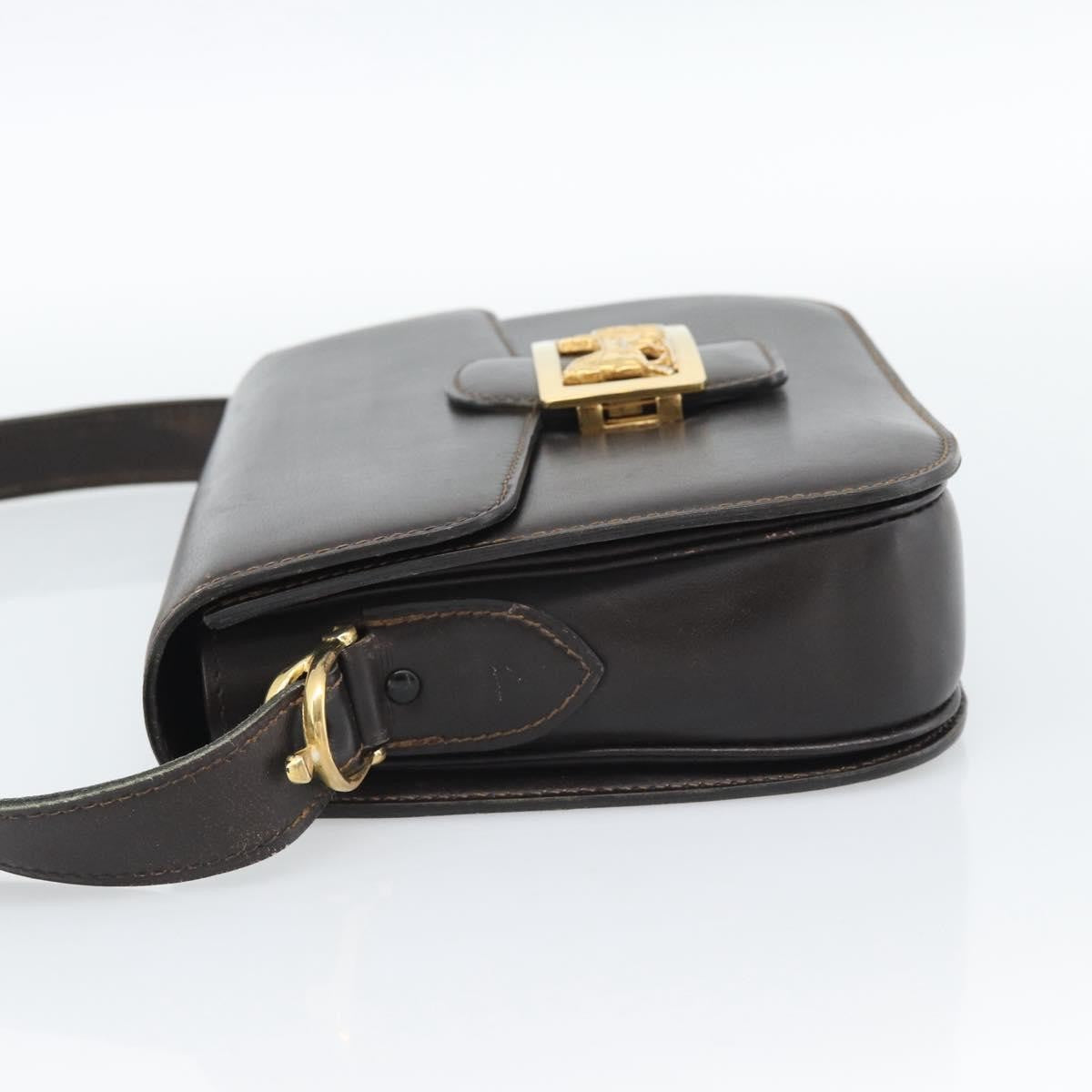 Celine Horse Carriage Leather Brown Leather Shoulder Bag Bag (Pre-Owned)