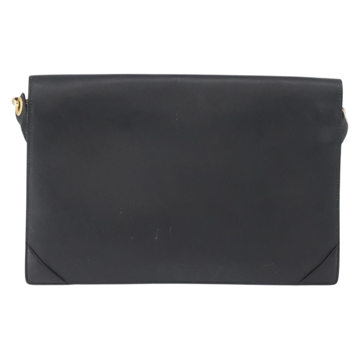 Celine Vintage Leather Black Leather Shoulder Bag Bag (Pre-Owned)