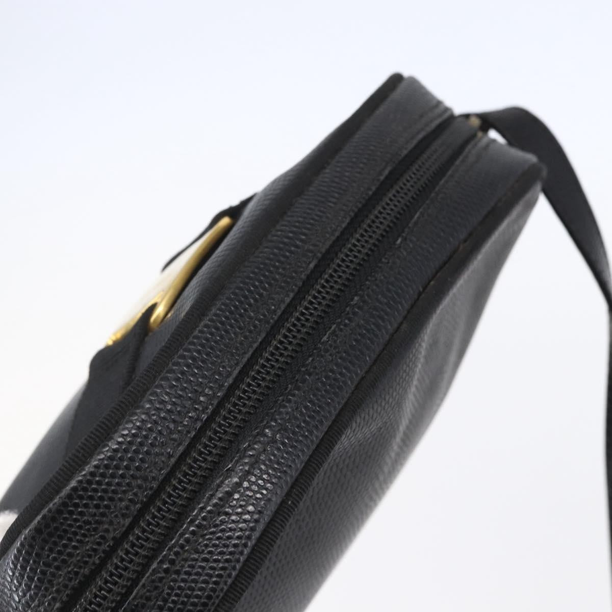 Salvatore Ferragamo Vara Bow Camera Leather Black Leather Shoulder Bag Bag (Pre-Owned)