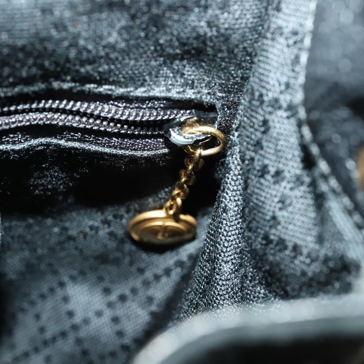 Gucci Vintage Bamboo Suede Black Leather Backpack Bag (Pre-Owned)