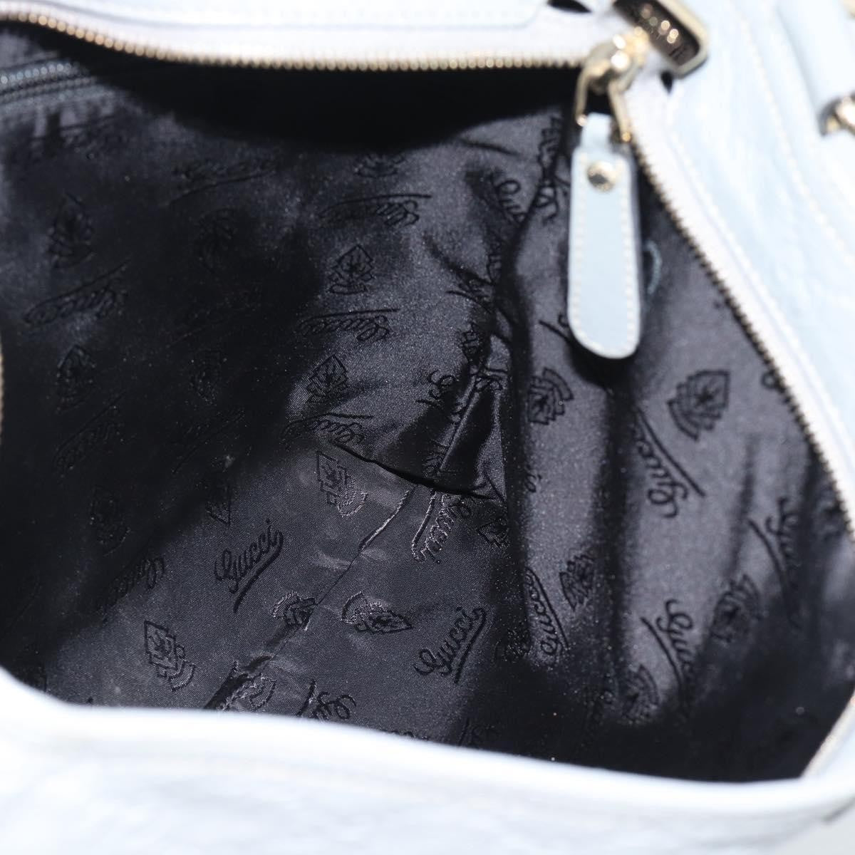 Gucci Zip Top Messenger Guccissima Leather Gray Canvas Shoulder Bag Bag (Pre-Owned)