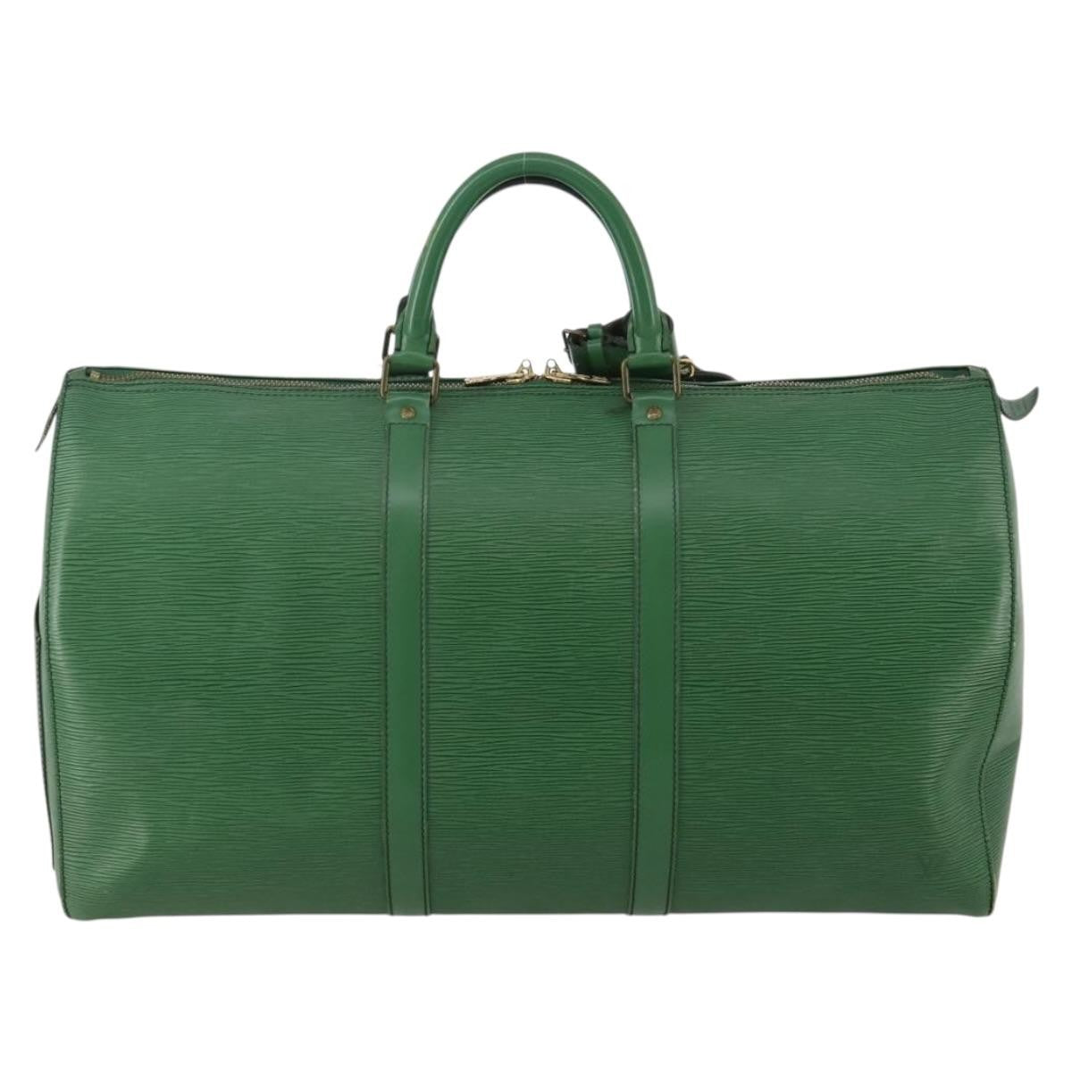 Louis Vuitton Keepall Epi Leather Green Leather Travel Bag Bag (Pre-Owned)