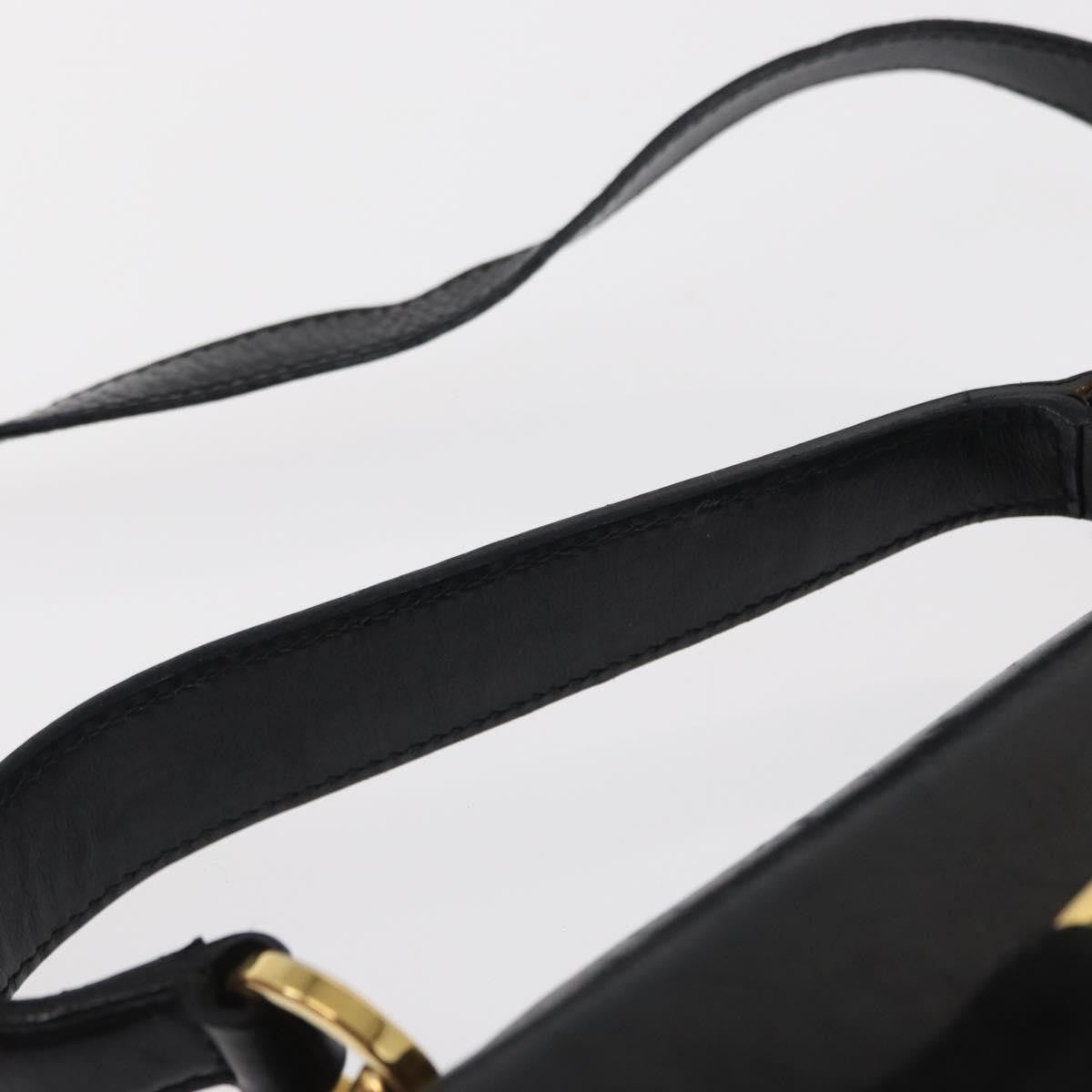Salvatore Ferragamo Vintage Vara Bow Top Handle Leather Black Leather Handbag (Pre-Owned)