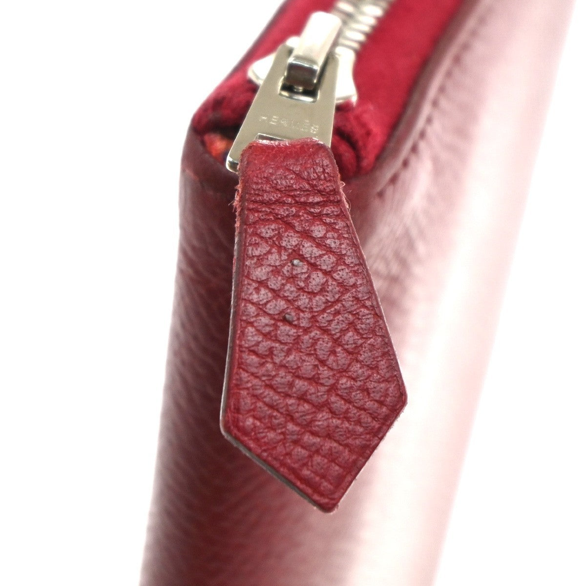 Hermes Azap Zip Around Epsom Red Leather Wallets Accessory (Pre-Owned)