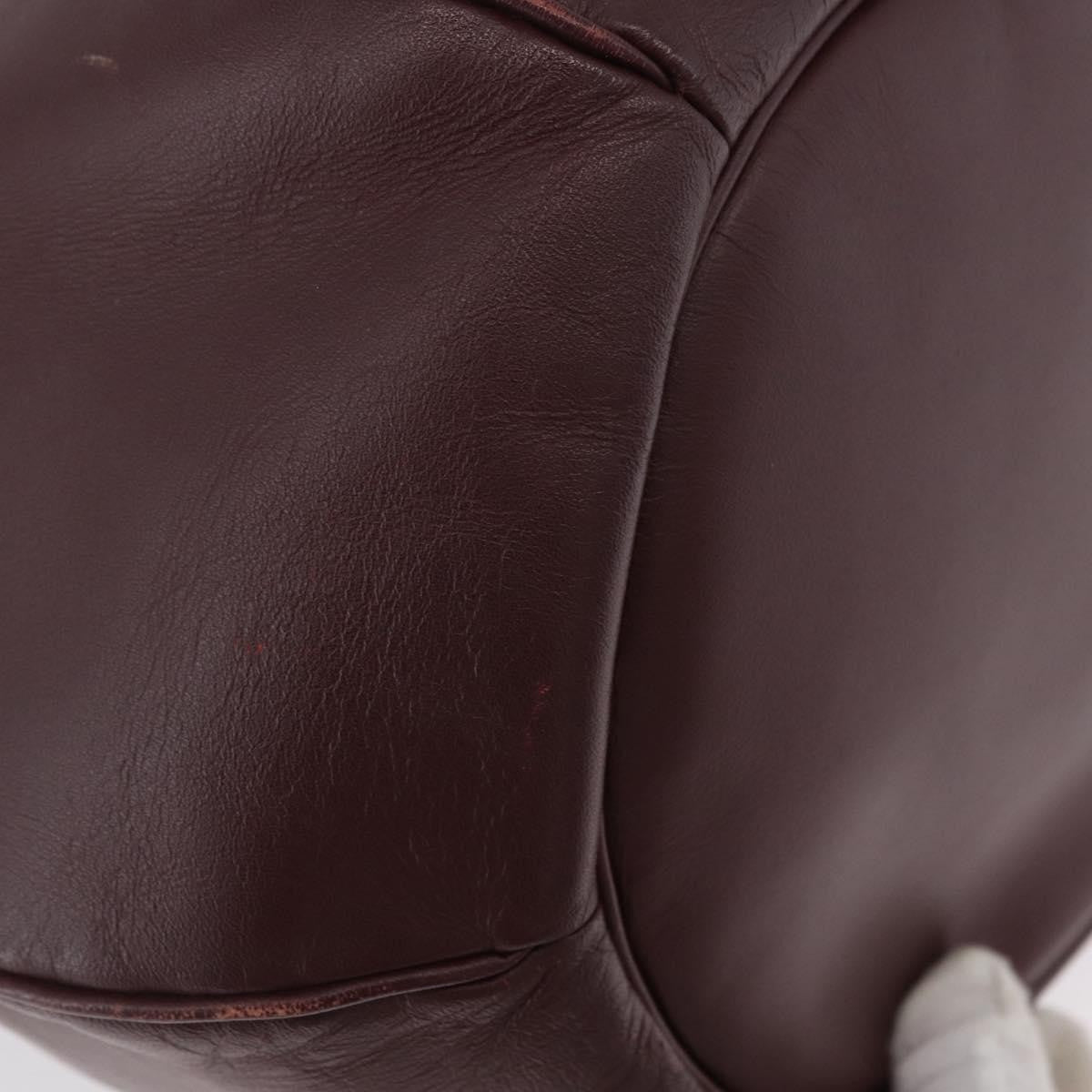 Cartier Must De Cartier Leather Burgundy Leather Shoulder Bag Bag (Pre-Owned)