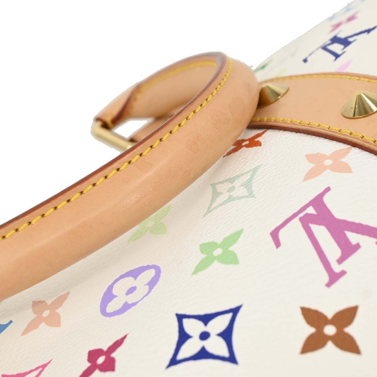 Louis Vuitton Keepall Monogram Multicolor White Canvas Travel Bag Bag (Pre-Owned)