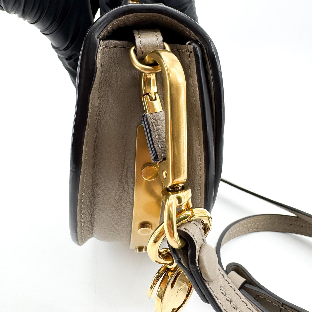 Chloe Nile Leather Brown Leather Crossbody Bag Bag (Pre-Owned)