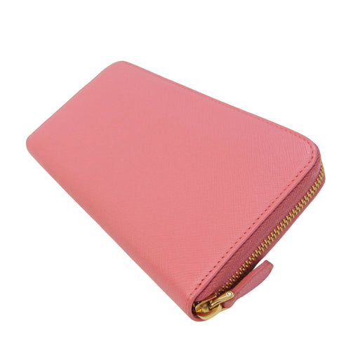 Prada Ribbon Pink Leather Wallet  (Pre-Owned)