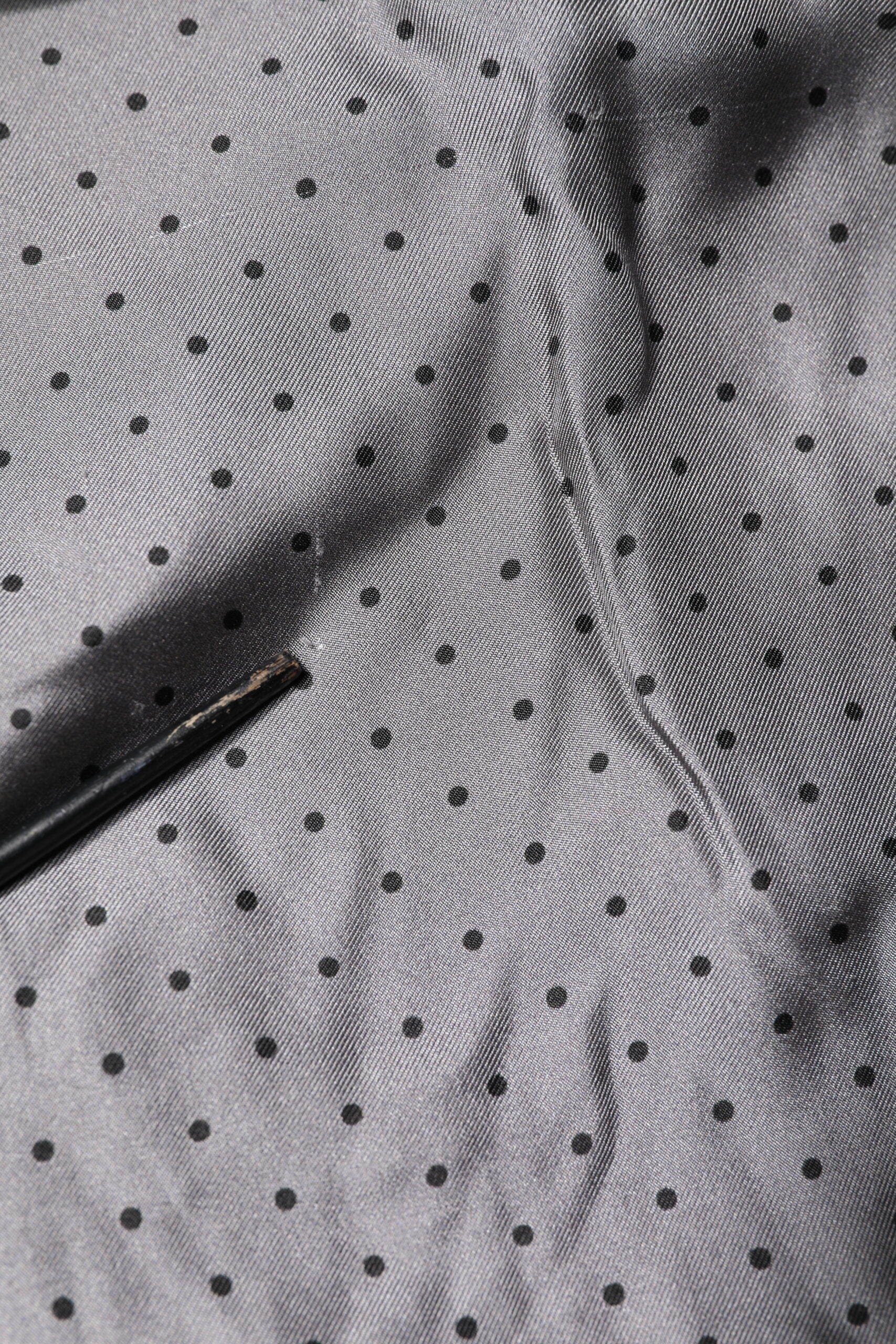 Dolce & Gabbana Gray Polka Dot Silk Long Sleeve Men's Shirt (Pre-Owned)