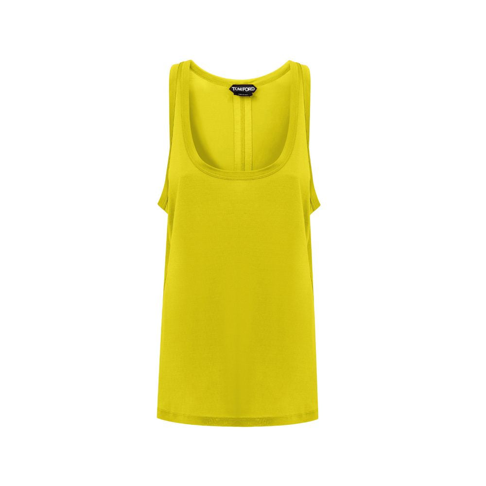Tom Ford Yellow Silk Tank Women's Top