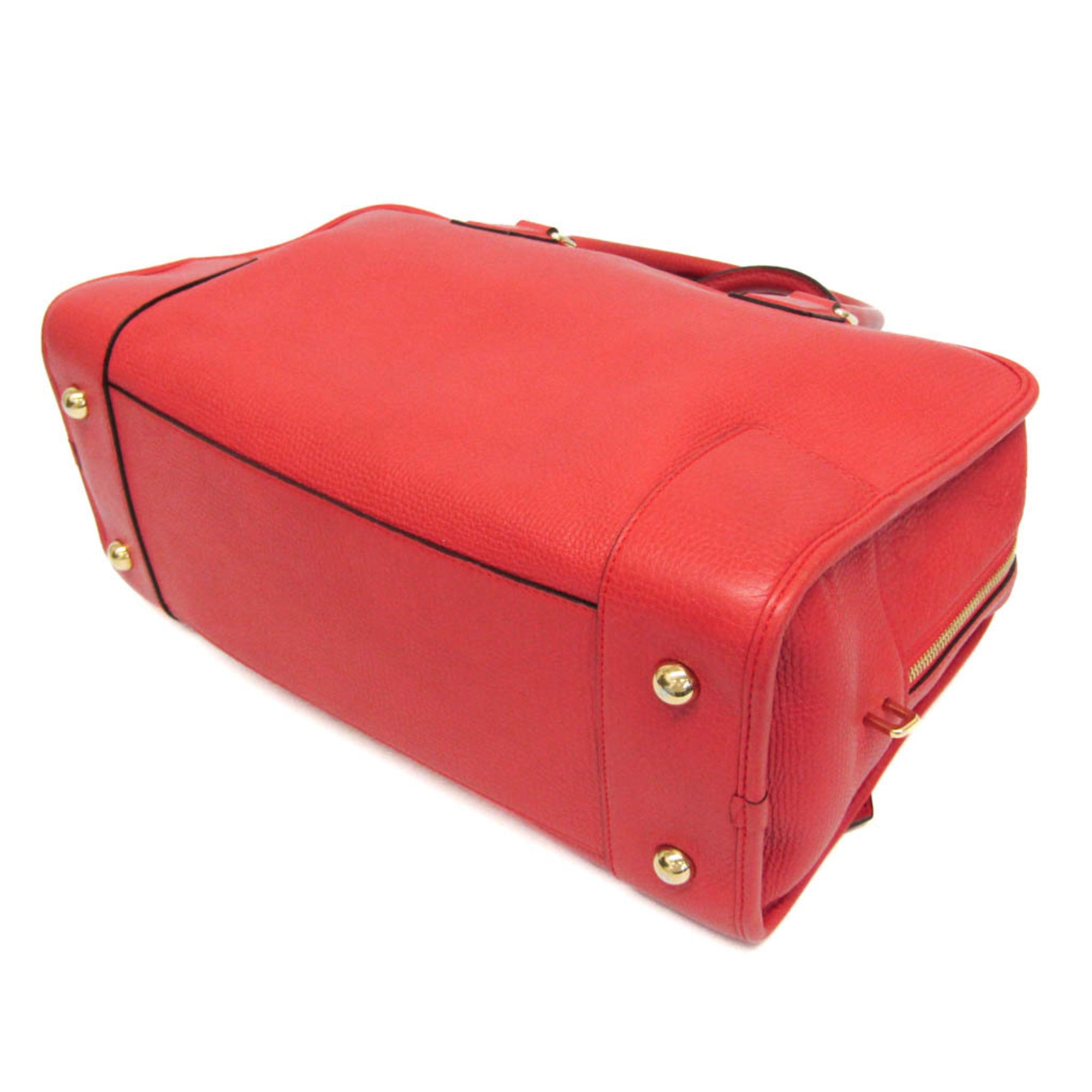 Loewe Amazona Leather Red Leather Handbag (Pre-Owned)