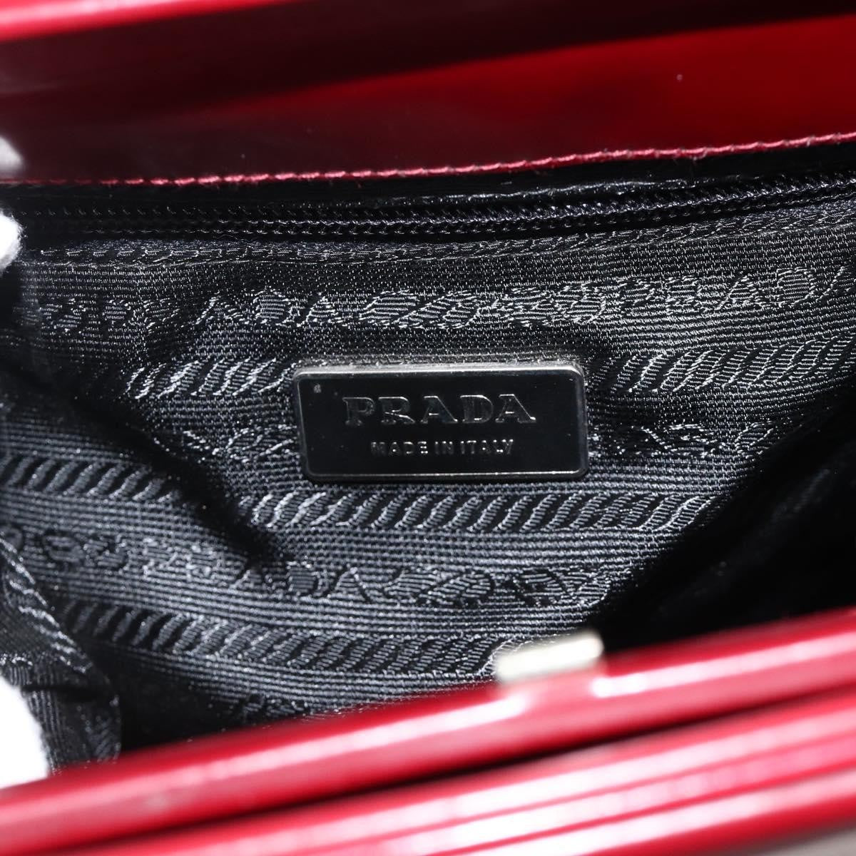 Prada Vintage Leather Burgundy Leather Handbag (Pre-Owned)