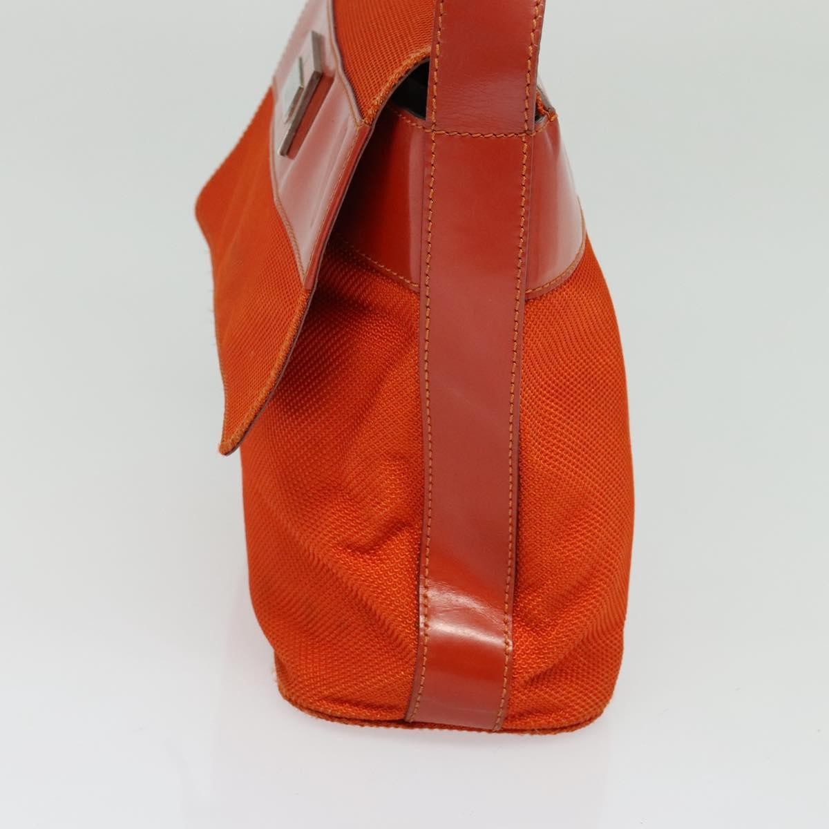 Celine Shoulder Canvas Orange Canvas Shoulder Bag Bag (Pre-Owned)