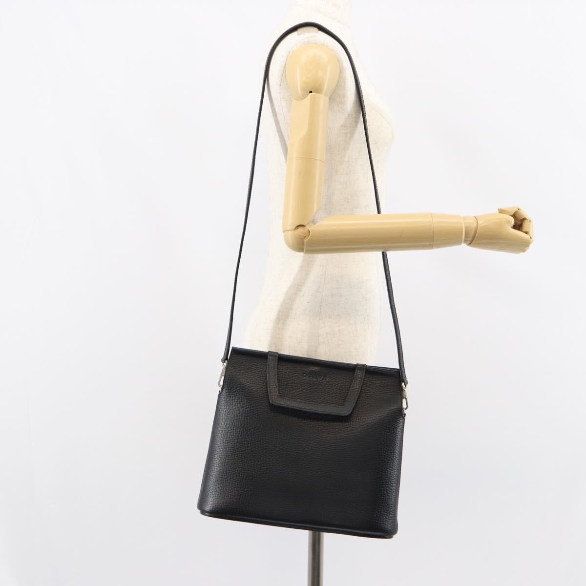 Loewe Vintage Leather Black Leather Handbag (Pre-Owned)