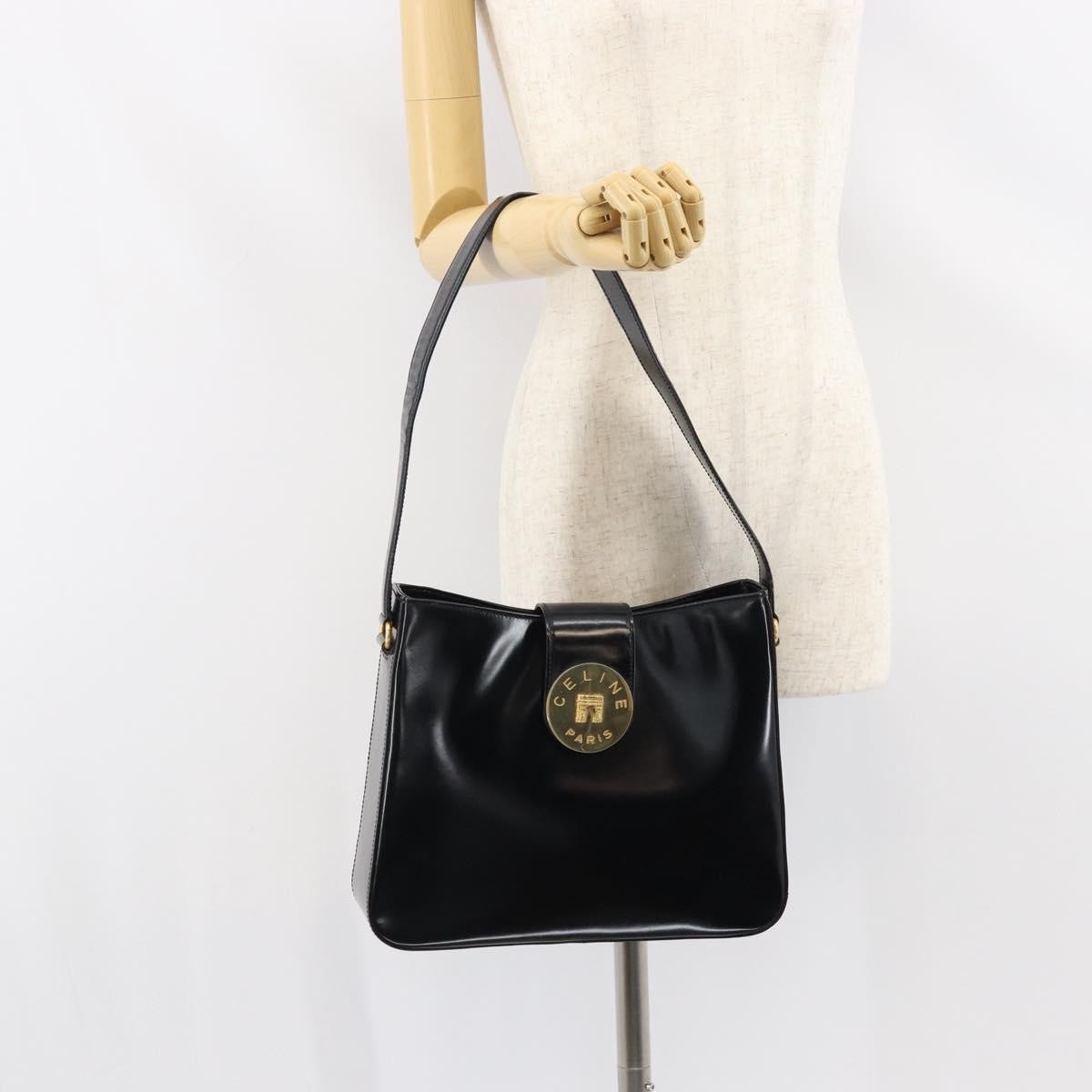 Celine Handbag Patent Leather Black Patent_Leather Handbag (Pre-Owned)
