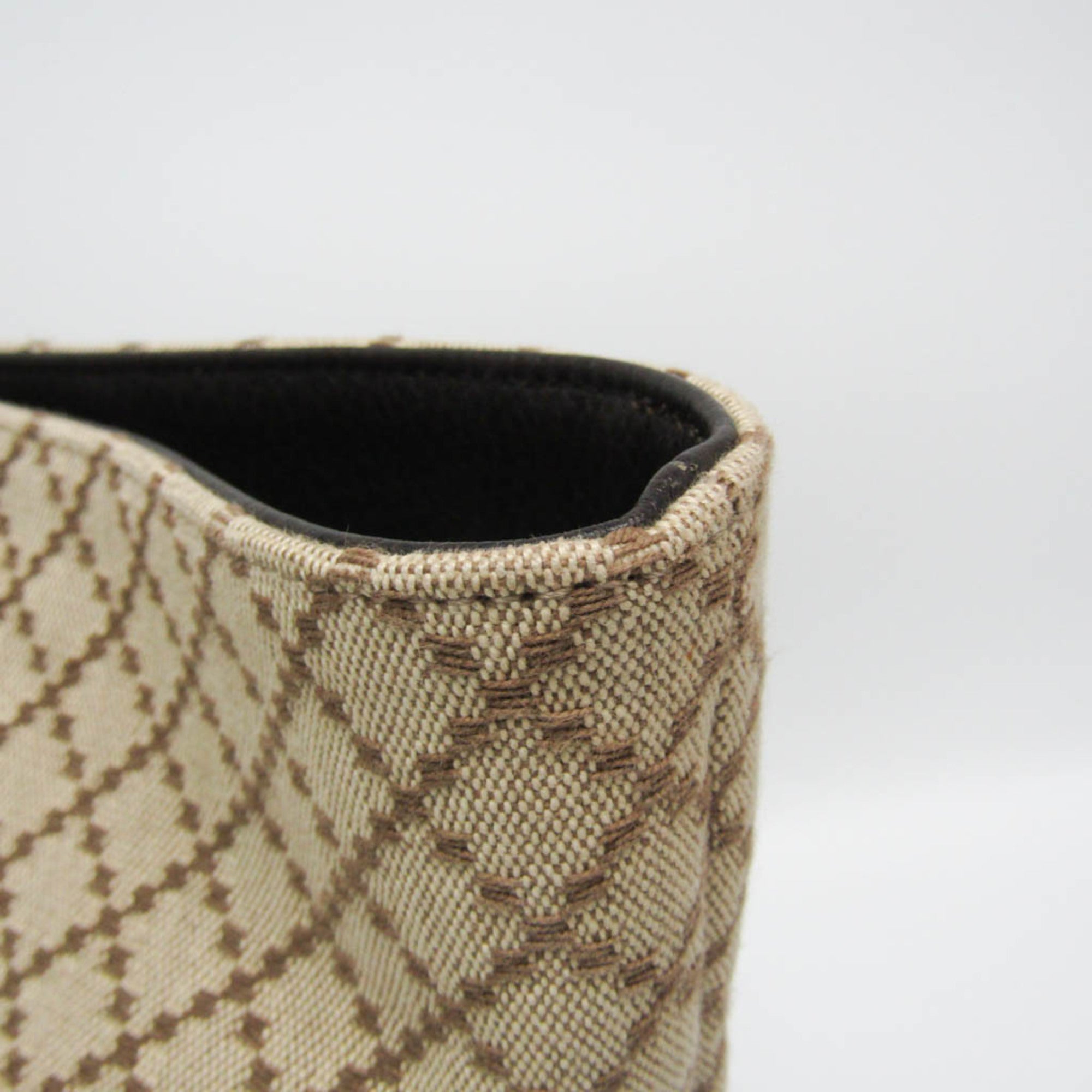 Gucci Vintage Tote Canvas Beige Canvas Tote Bag Bag (Pre-Owned)